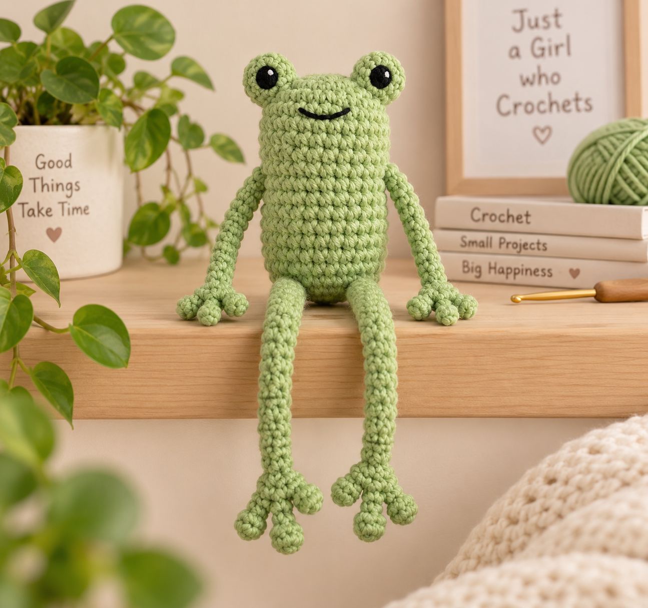 No sew leggy frog crochet pattern free with long floppy legs