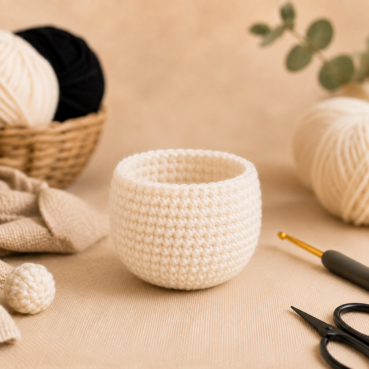 Crochet body rounds for no sew panda amigurumi